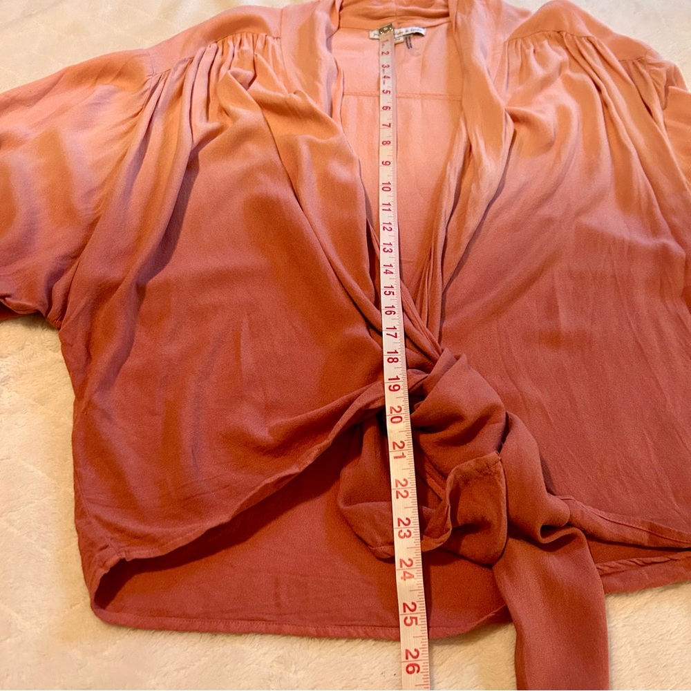 young fabulous and broke carmen ombre tie front balloon sleeve cardigan medium - Picture 9 of 9